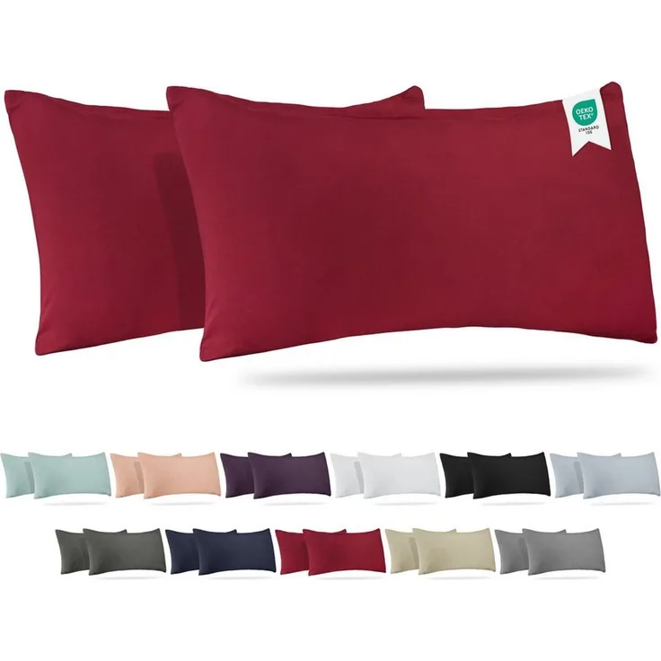 BARBONS Kissenbezug 100% Baumwolle Kissenbezug, weiche Kopfkissenbezug, Kissenhülle, (2 Stück), 165 g/m², Jersey