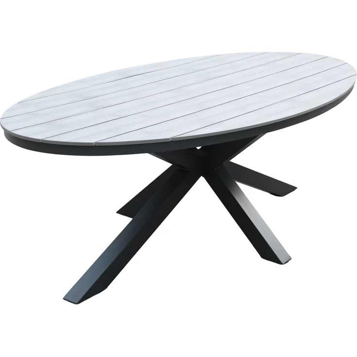 Gardissimo ARMATI Nonwood Alu-Gartentisch Gartenmöbel 180x115cm (oval) – Bild 10