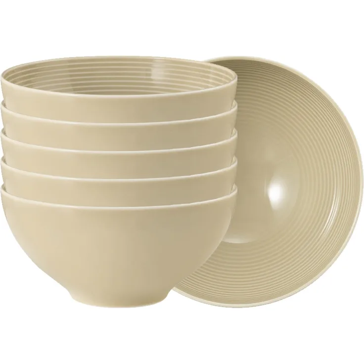 Seltmann Weiden Beat Color Glaze Müslischale ø 15,7 cm 6er Set Sandbeige