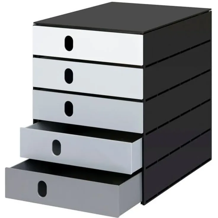 Styro Schubladenbox styroval pro color flow 5 Schubladen geschlossen g