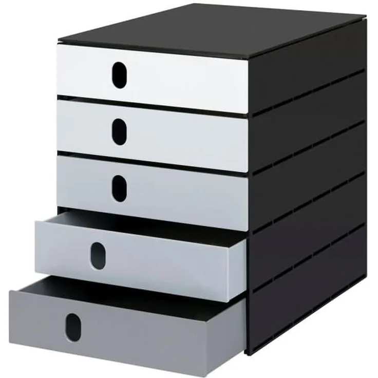 Styro Schubladenbox styroval pro color flow 5 Schubladen geschlossen g