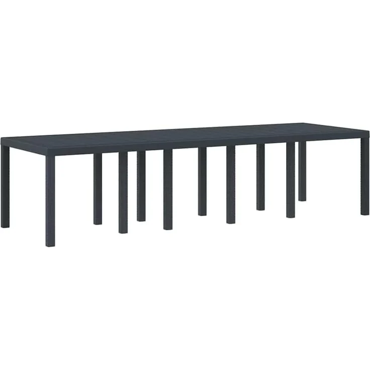 vidaXL Gartentisch Anthrazit 300 x 100 x 73 cm Poly-Rattan 3378520 – Bild 1