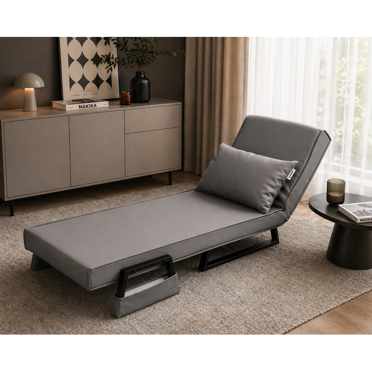 Makika Schlafsessel Schlafsofa Rio klappbar - in Grau
