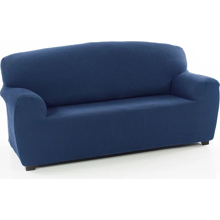 ECOMMERC3 Sofabezug für 3-Sitzer, 180-220 cm, Sofa-Effekt, Blau, einfache Installation