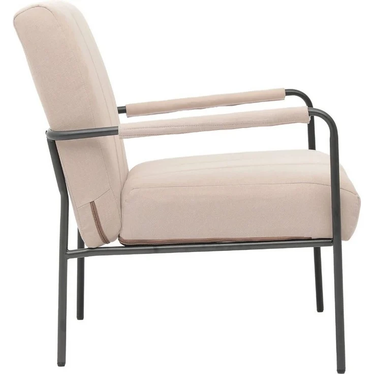 SVITA Loungesessel KYLE, Loungestuhl, mit Armlehnen, Steppnähte, Relaxsessel, Beige – Bild 3