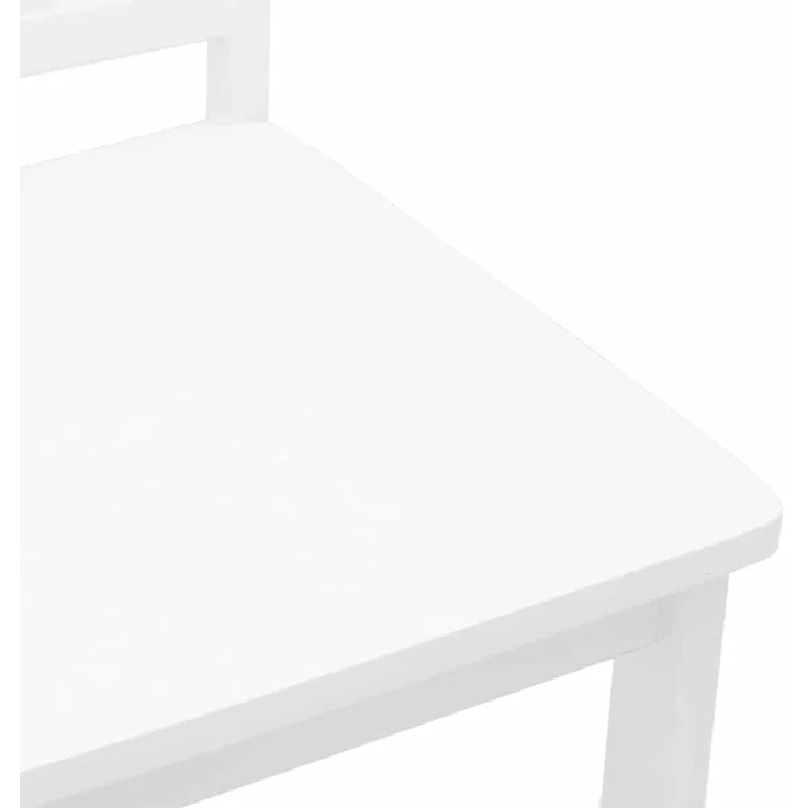 vidaXL Esszimmerstühle 2 Stk. Weiß Massivholz Gummibaum 4102400 – Bild 7
