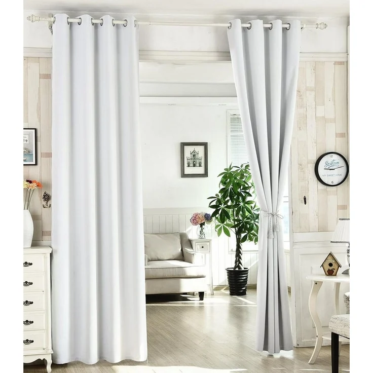Woltu Gardine (1 St), blickdicht, mit Ösen, 130 g/m², Leichter & weicher – Bild 1