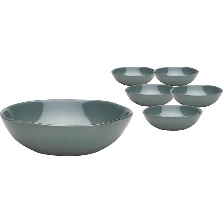 van Well Pastateller Urban, tiefer Teller 19 cm, 6 Stück, (6 St), Teller Set, spülmaschinen- und mikrowellengeeignet