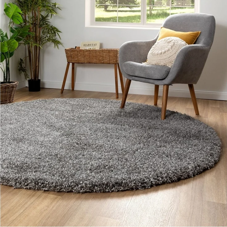 Steffensmeier Hochflor-Teppich Twilight - Rund, rund, Shaggy, Langflor, Kunstfell – Bild 5