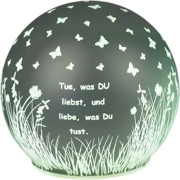 formano LED Dekolicht Kugel salbei 12cm - Tue was du liebst oder Denke an das was du hast, LED fest integriert