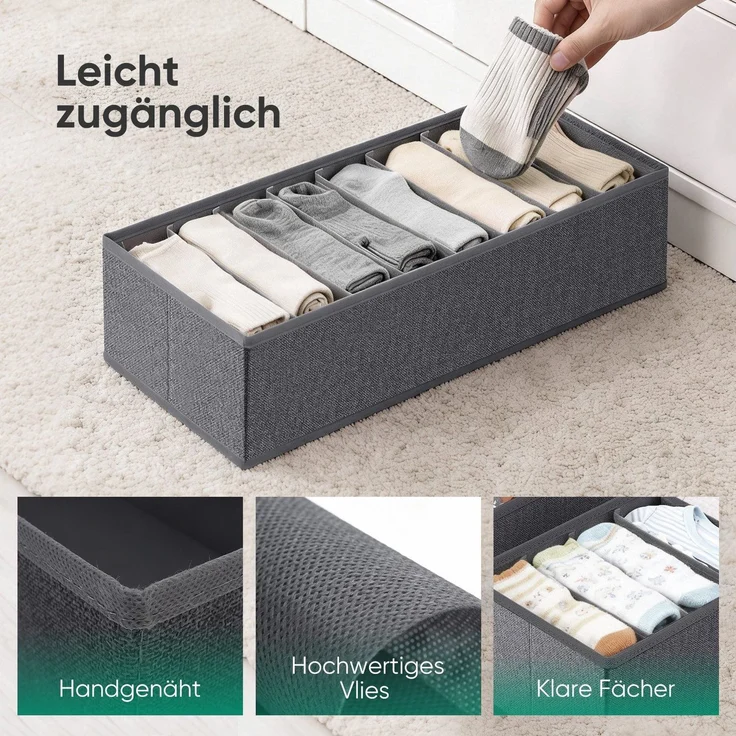 Sekey Aufbewahrungsbox Schubladen Organizer aus Vliesstoff Faltbare Aufbewahrungsboxen mit Fächer für PAX100(32 Fächer) – Bild 5