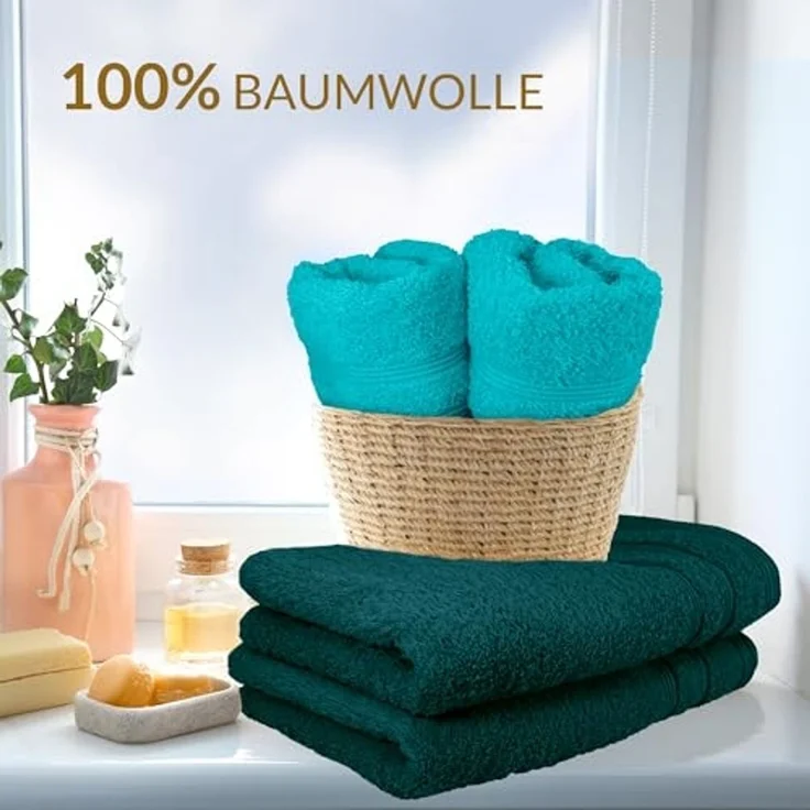 Lashuma Handtuch Set London, Frottee, (Set, 8-tlg), Badezimmer Handtücher im Sparset – Bild 3