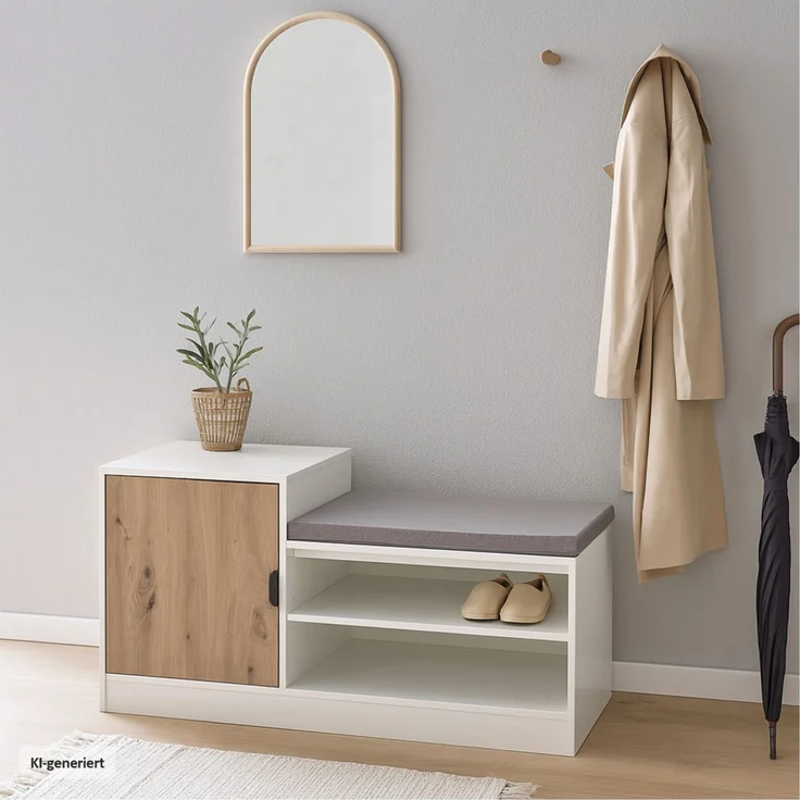 Schuhbank Dana Weiß Baumscheibe – Bild 2