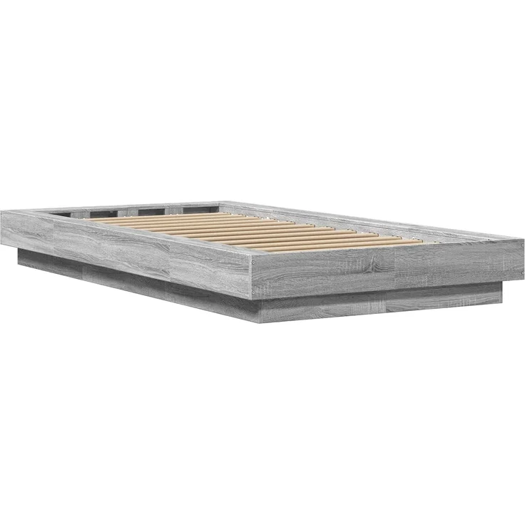 vidaXL Bodenbettgestell Grau Sonoma 80 x 210 cm Holzwerkstoff 3429703 – Bild 6