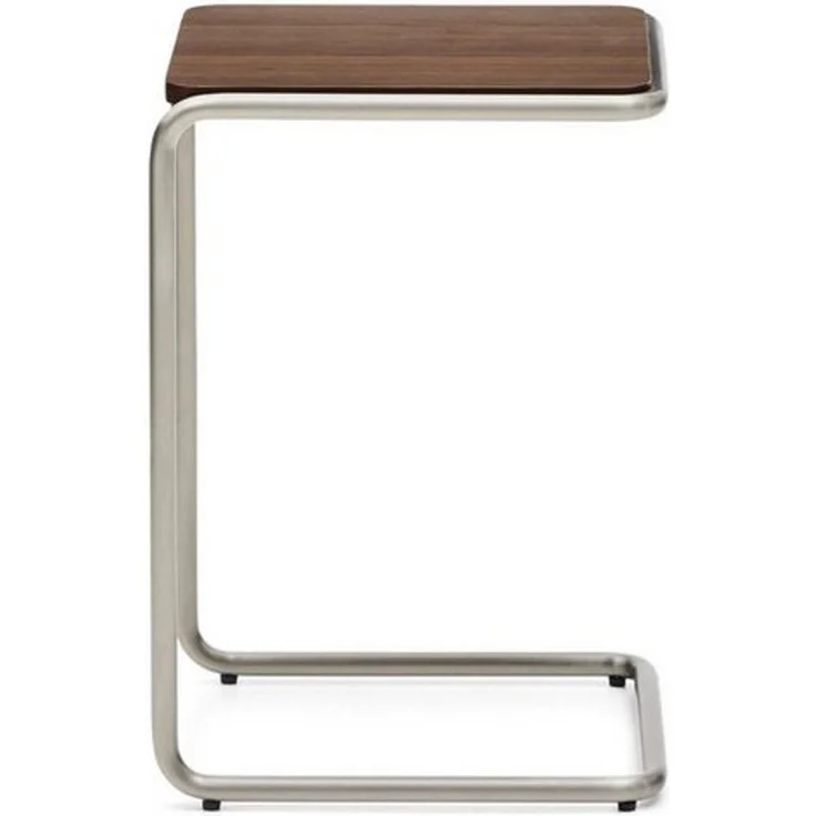 Natur24 Beistelltisch Tarsel Beistelltisch 42 x 42 x 60 cm Eukalyptus Stahl Walnussfurnier – Bild 2