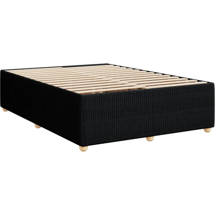 vidaXL Boxspringbett mit Matratze Schwarz 140x190 cm Stoff 3289760 – Bild 9
