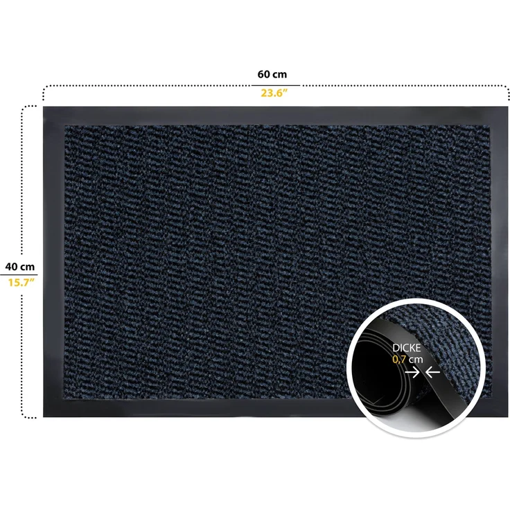 Furni24 Fußmatte - Blau-Schwarz, 40 x 60 cm – Bild 10