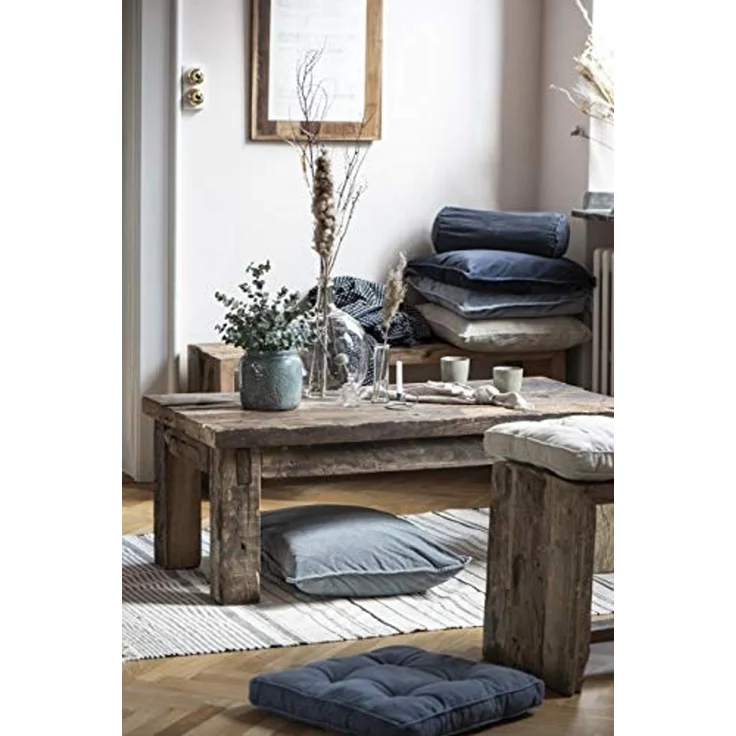 Kissenbezug Kissenhülle Samt Velour Staubig Blau 52x52cm Ib Laursen 6230-68 – Bild 6