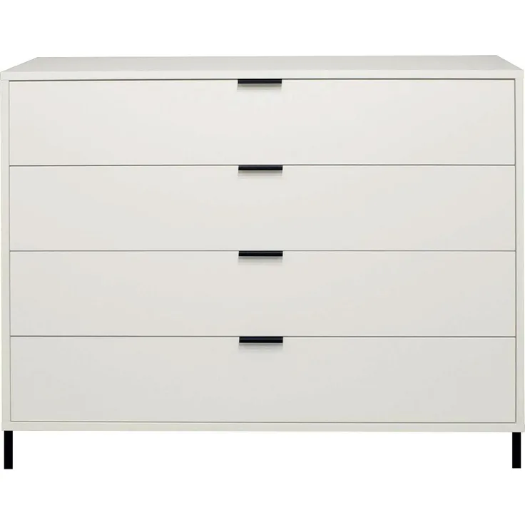 Kommode Erna 119x45x102 Kreidegrau matt Lack 14721-Q