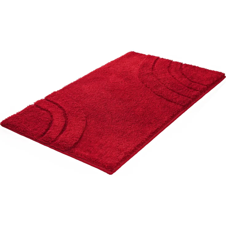 Kleine Wolke Badteppich SATURN LBH 100x60x2.50 cm rot Badematte Badvorleger Duschvorleger Duschmatte Badeteppich – Bild 1
