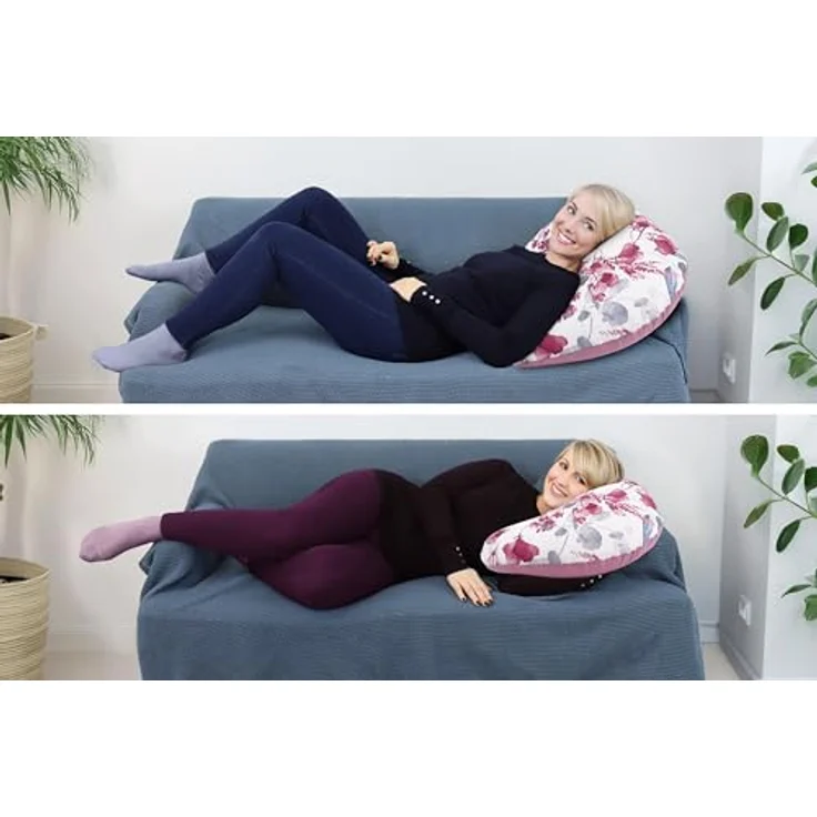 Amilian Stillkissen Lagerungskissen - Seitenschläferkissen - Stillkissen klein, für Mütter und Babys – Bild 4