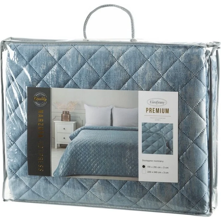 Elegante Tagesdecke Decke BLINK 3 blau 170X210 cm blau silber – Bild 2