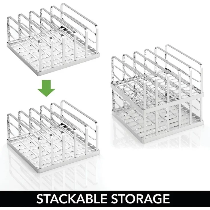 mDesign Aufbewahrung Ablage Organizer 2er-Set für Clutch + Handtaschen Silber – Bild 5