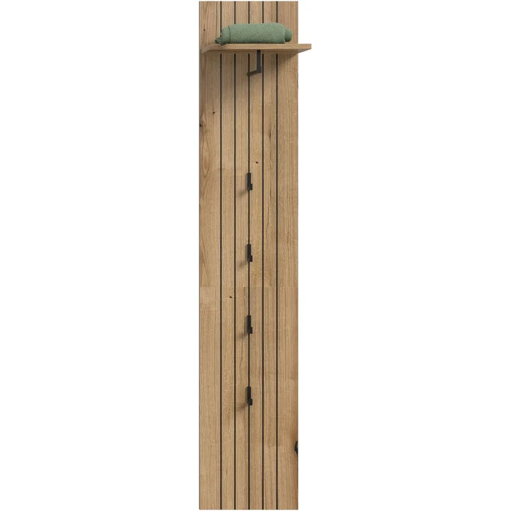 Garderobepaneel (B/H/T: 31x160x27 cm) in Evoke Oak Nachbildung – Bild 2