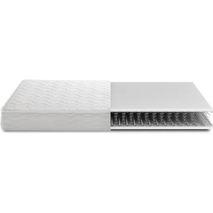 Zinus Doppelmatratze – Bonnelfederkern – 135x190 cm – Komfortschaum – Höhe 15 cm – mittlere Festigkeit, Weiß – Bild 9