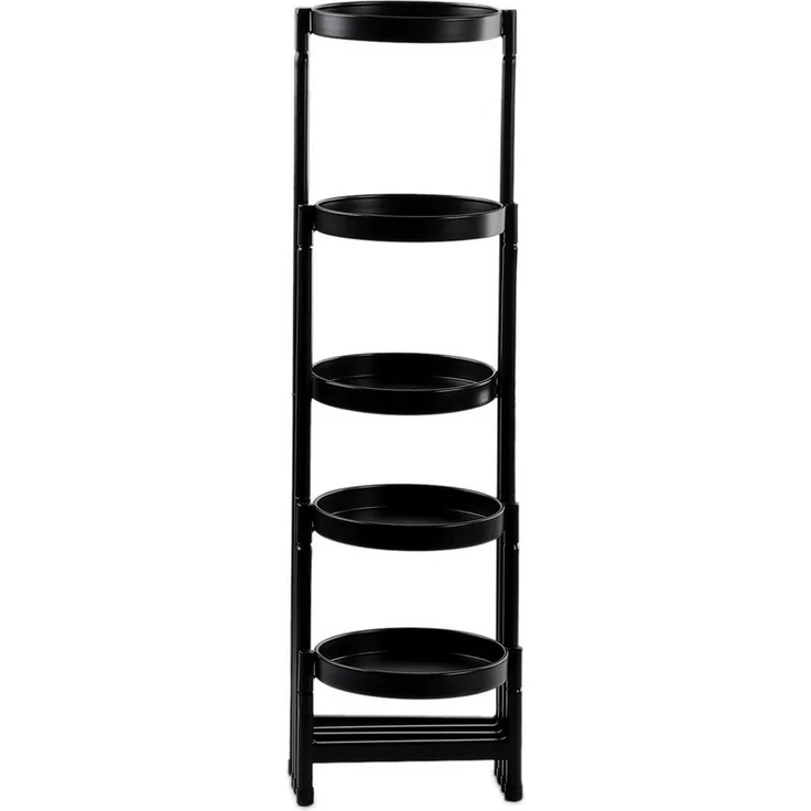 Spetebo Blumenständer Metall Pflanzenständer mit 5 Etagen - 80 x 47 cm (Anzahl, 1 St, Stück), zum Ausklappen – Bild 2