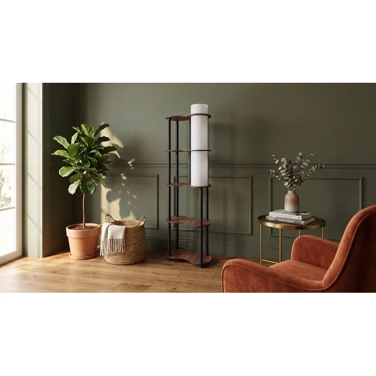 KAWOLA Stehlampe DALORA Holz walnuss 140 x 17 x 17 cm – Bild 5