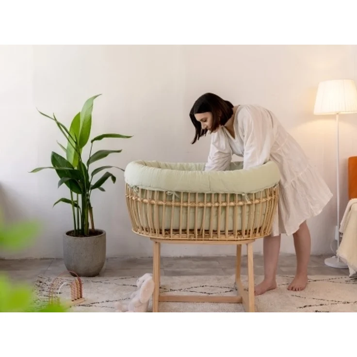 Geuther 1110 Schaukelwiege Rocker - Natur Mint – Bild 4