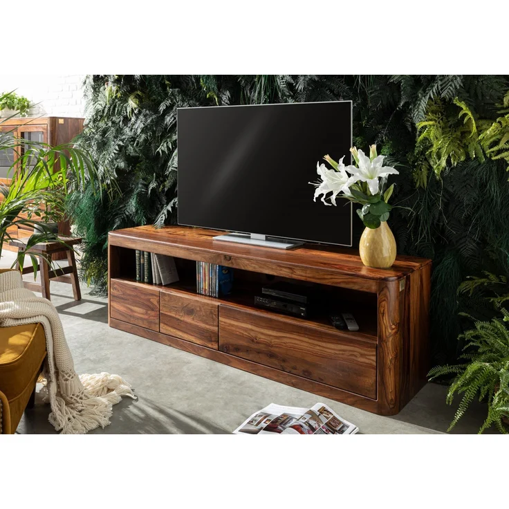 TV-Board Sheesham 190x50x60 walnuss gewachst TORONTO #247 – Bild 9