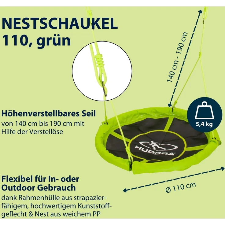Hudora Nestschaukel 110 grün – Bild 8