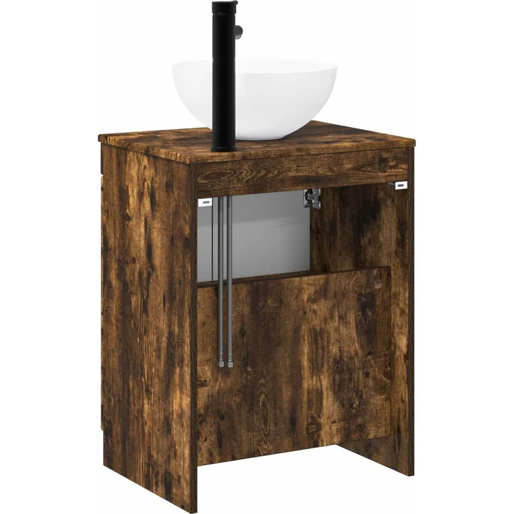 vidaXL Waschbeckenschrank Geräucherte Eiche 54 x 41 x 100 cm 3404209 – Bild 7