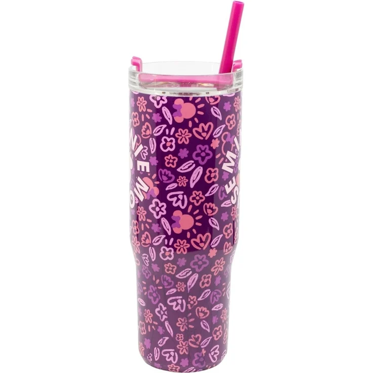 Disney Minnie Mouse XL Cool Mug 920 ml Edelstahl Thermobecher mit Strohhalm – Bild 3