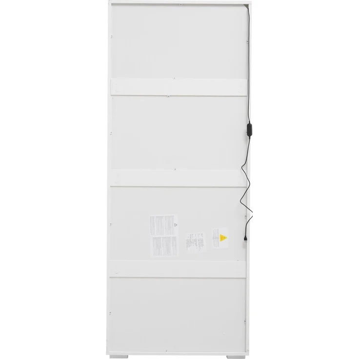 ZUBALIYA Schrank mit LED-Beleuchtung aus Kiefernholz & MDF in Weiß, ideale Lösung für kleine Räume, robuste Verarbeitung, langlebige Materialien, einfache Selbstmontage – Bild 19