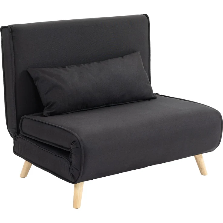 MELAYR, Relaxsessel mit Bettfunktion, für 1 Person, Modern-Design, bis 120 kg, 94x78x80cm, Schwarz – Bild 2
