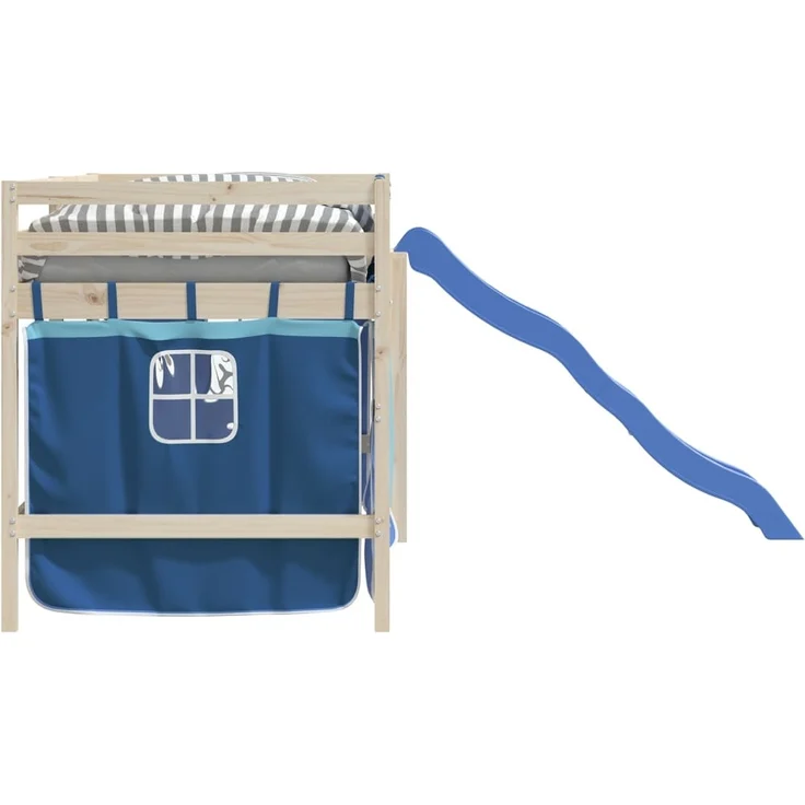 vidaXL Vorhänge für Hochbett Blau Polyester 835914 – Bild 5