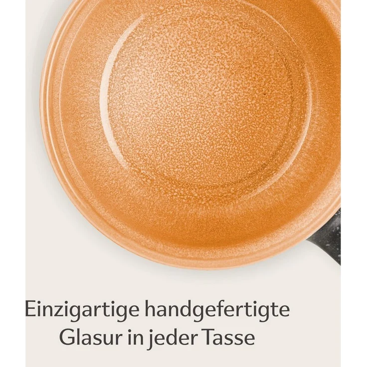 Cosumy Cappuccinotasse Kaffeetassen 4er Set aus Keramik - 350ml, 4-tlg, Keramik, Warm – Bild 2