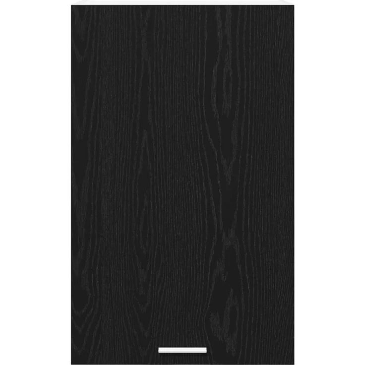 Küchen-Hängeschrank, Wandschrank mit Tür Schwarze Eiche und Weiß 50 x 31 x 80 cm – Bild 6