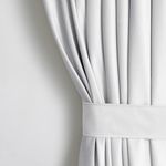 Restilo Gardine Gardine Multifunktionsband Kräuselband Vorhang Verdunkelnd Samt Textil (1 St), Kräuselband, verdunkelnd, Samt Textilien, mit Raffhalter