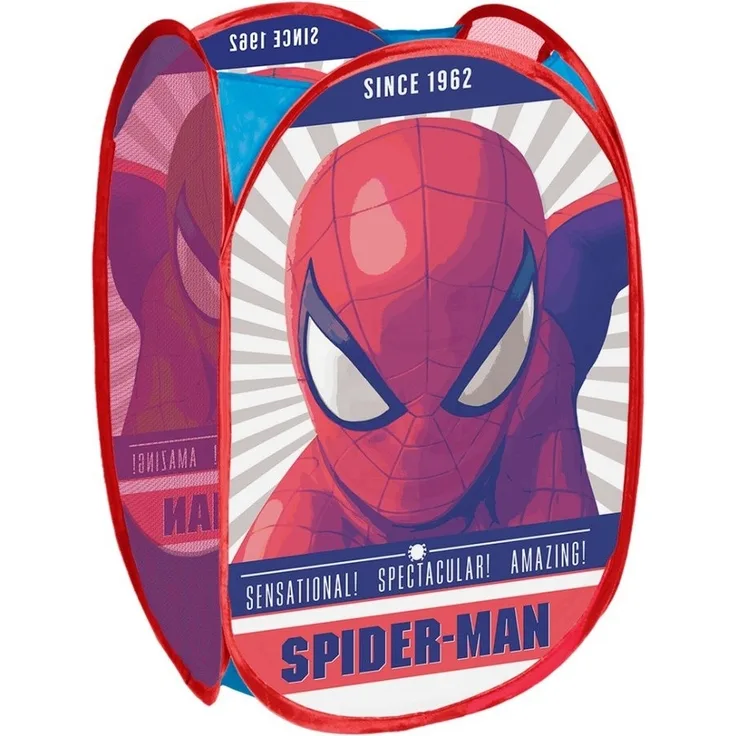 Seven Polska Spielzeugtruhe Disney Spielzeug "SPIDERMAN" Box ↨ Pop Up Car Toy Organizer