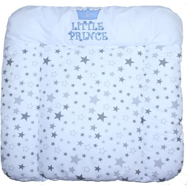 Wickelauflage mit Applikation - Prince Starr Hell - Wickeltischauflage Baby Auflage (70 x 85 cm)