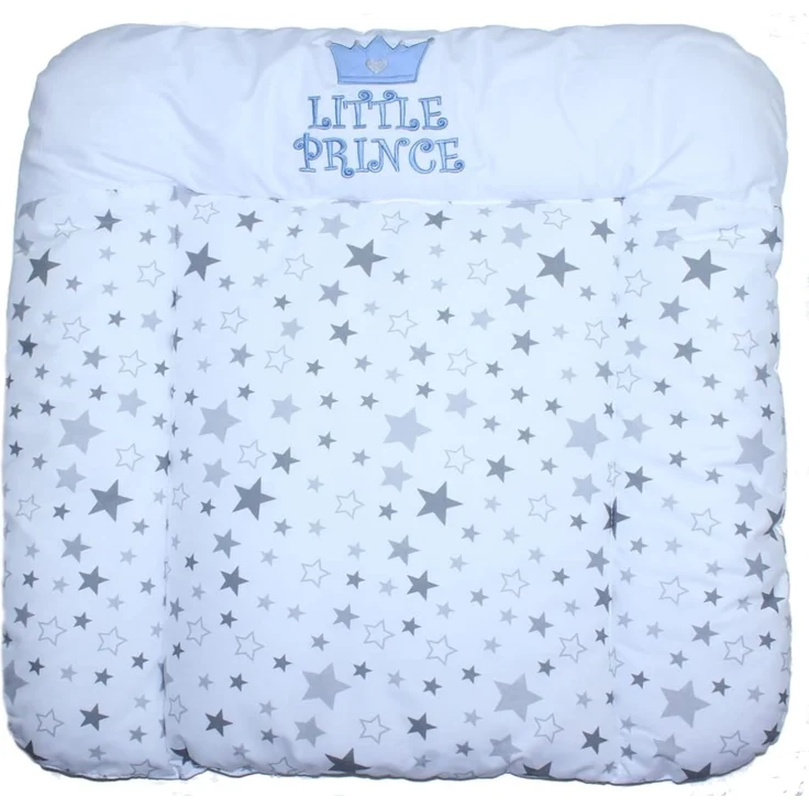 Wickelauflage mit Applikation - Prince Starr Hell - Wickeltischauflage Baby Auflage (70 x 85 cm)