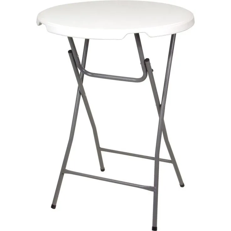Stehtisch weiß Ø81cm Bartisch Klapptisch Partytisch Bistrotisch Gartentisch