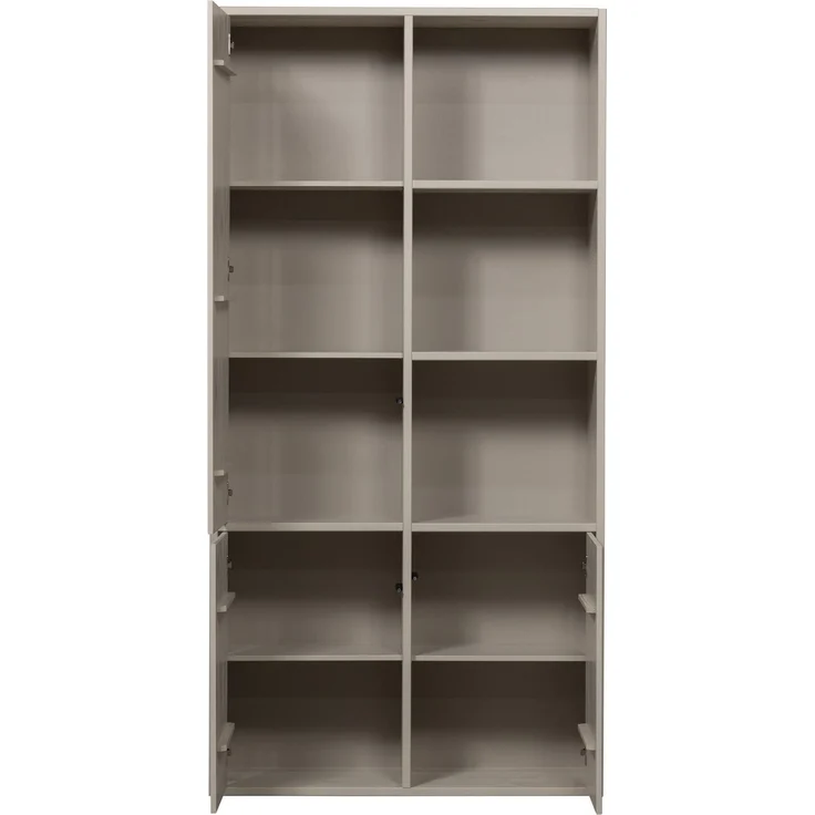 Schrank Meggy aus Kiefernholz, modern mit Push-to-Open, hellgrau, FSC-zertifiziert, 108 cm breit – Bild 5
