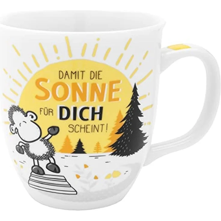 Tasse Kaffetasse Kaffeebecher Teetasse 40cl Sheepworld Motiv Sonne 47547 – Bild 1