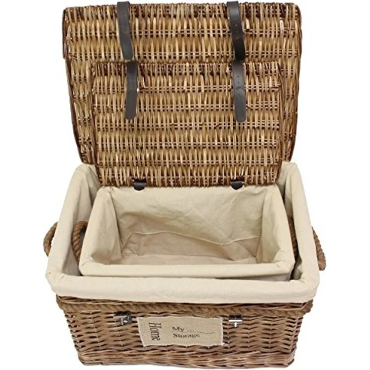 2er Set Universaltruhe My Storage Truhe Kiste Aufbewahrung Holztruhe Dekoration – Bild 3