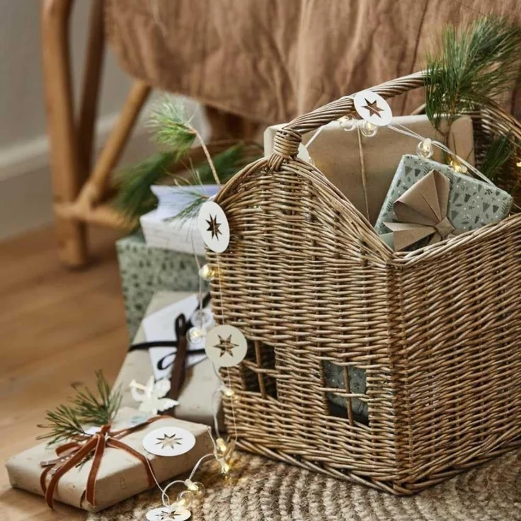 Weidenkorb Korb Korbhaus Haus Dekokorb mit Henkel Ib Laursen 29018-67 – Bild 7